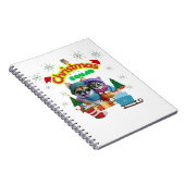 Cute dog and cat Christmas squad design  Notitieboek (Rechterzijde)