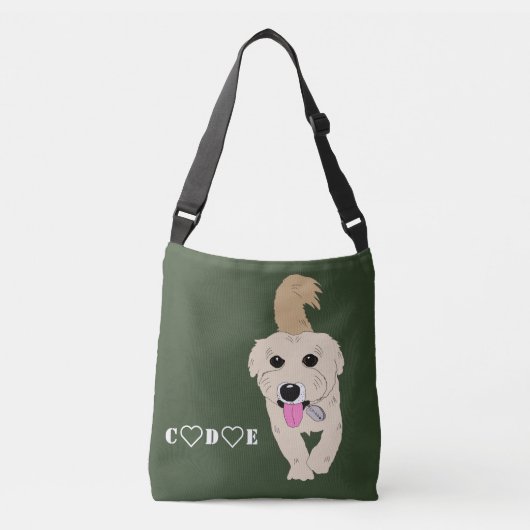 Cute dog animal crossbody tas (Voorkant)