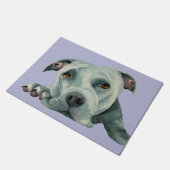 Cute Dog Art | Amerikaanse Pit Bull Terrier Deurmat (Schuin)