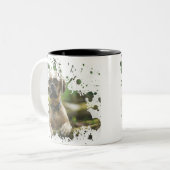 Cute Dog Artwork Tweekleurige Koffiemok (Voorkant links)