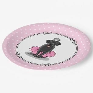 Cute Dog Ballet Princess Black Labrador Retriever Papieren Bordje