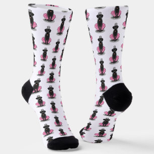 Cute Dog Ballet Princess Black Labrador Retriever Sokken