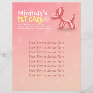Cute Dog Balloon Pet Care Groomitting Sitting Bath Flyer