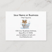 Cute Dog Bath Pet Grooming Puppy Visitekaartje (Achterkant)