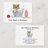 Cute Dog Bath Pet Grooming Puppy Visitekaartje (Voorkant / Achterkant)