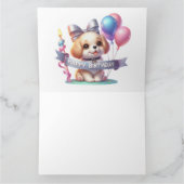Cute Dog Birthday Card Kaart (Binnen)