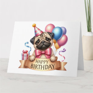 Cute Dog Birthday Card Kaart