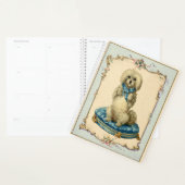 Cute Dog Blue Cushion  reproductie Planner (Display)