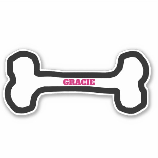 Cute Dog Bone Sticker (Voorkant)