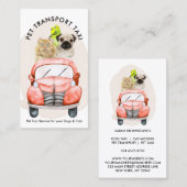 Cute Dog Cat Bird Pet Transport Visitekaartje (Voorkant / Achterkant)