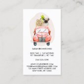 Cute Dog Cat Bird Pet Transport Visitekaartje (Achterkant)