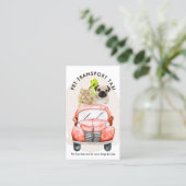 Cute Dog Cat Bird Pet Transport Visitekaartje (Staand voorkant)