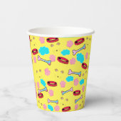 Cute Dog Collar and Bone Design Papieren Bekers (Achterkant)