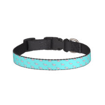 Cute Dog Collar- Turquoise & Roze Flamingo