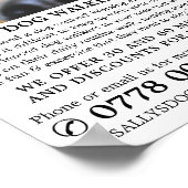 Cute Dog, Dog Walker Service Adverteren Poster (Hoek)