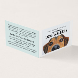 Cute Dog, Dog Walker Service Gedetailleerd Visitekaartjes