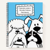 Cute Dog Doodle Notitieboek (Voorkant)