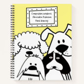 Cute Dog Doodle Notitieboek (Voorkant)