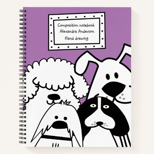 Cute Dog Doodle Notitieboek (Voorkant)
