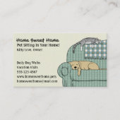 Cute Dog en Cat Pet Sitting Animal Care Visitekaartje (Voorkant)