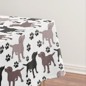 Cute Dog- en Paw-afdrukken Tafelkleed (Voorbeeld)