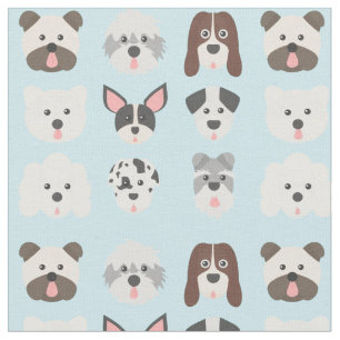 Cute Dog Fabric Stof