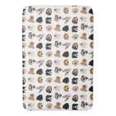 Cute Dog Face Illustration Pattern Badmat (Voorkant Verticaal)