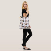 Cute Dog Face Illustration Pattern Draagtas (Op model)