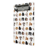 Cute Dog Face Illustration Pattern Mini Klembord (Angled2)