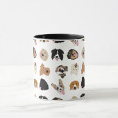Cute Dog Face Illustration Pattern Mok (Midden)