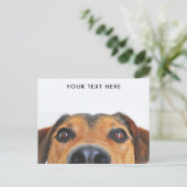 Cute Dog Face Peeking Briefkaart (Staand voorkant)