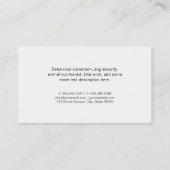 Cute Dog Facs Visitekaartje (Achterkant)