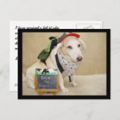 Cute Dog Funny Back to School Briefkaart (Voorkant / Achterkant)