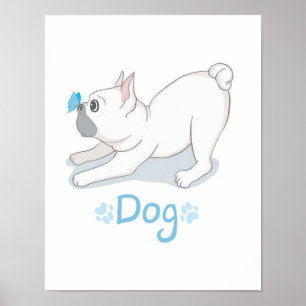 Cute Dog Gift   Funny dog met vlinder Poster