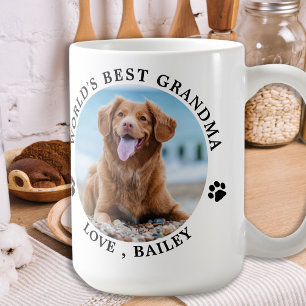 Cute Dog Grandma Personalized Pet Photo Hondenlief Koffiemok