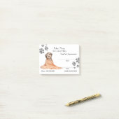 Cute dog grooming Appointment Post-it® notes (Op bureau)