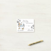 Cute dog grooming Appointment Post-it® notes (Op bureau)