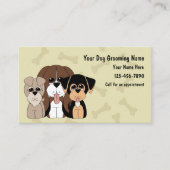 Cute Dog Grooming Visitekaartjes (Voorkant)