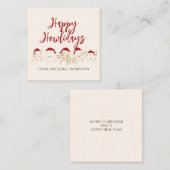 Cute Dog Happy Howlidays Kerstmis Notitiekaartje (Voorkant / Achterkant)