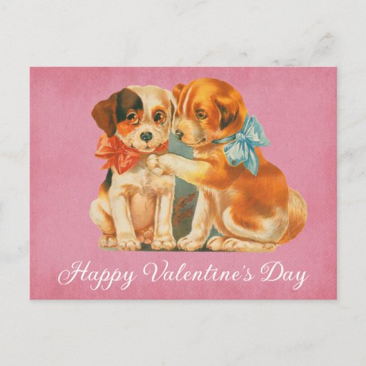 Cute Dog Happy Valentines Day Briefkaart (Voorkant)