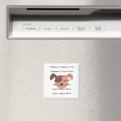 Cute Dog Head Kitchen Measurement Magneet (Insitu (Vaatwasser))