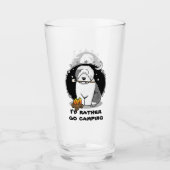 Cute Dog Hiker Camper Old English Sheepdog Grey 1 Glas (Voorkant)