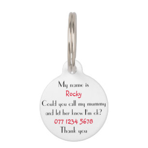 Cute dog ID-label met contactgegevens Huisdierpenning