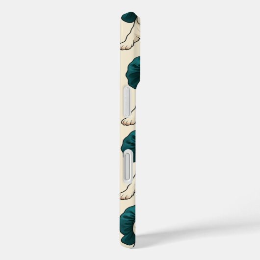 Cute Dog in Satin Bonnet Pattern Phone Case (Achterkant / Rechts)