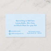 Cute Dog in Visitekaartje met buispitten (Achterkant)