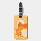 Cute Dog Kawaii Pomeranian Bagagelabel (Voorkant verticaal)