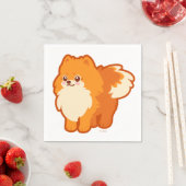 Cute Dog Kawaii Pomeranian Servetten (Insitu)
