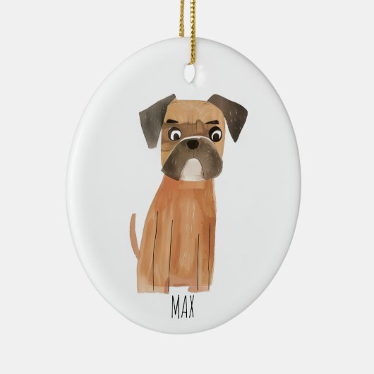 Cute Dog Keramisch Ornament (Rechts)