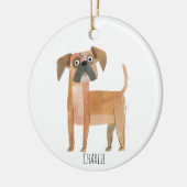 Cute Dog Keramisch Ornament (Links)