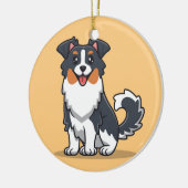Cute Dog Keramisch Ornament (Links)